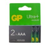 باتری نیم قلمی AAA اولترا پلاس 2 تایی جی پی مدل GP Ultra Plus