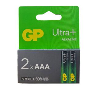 باتری نیم قلمی AAA اولترا پلاس 2 تایی جی پی مدل GP Ultra Plus