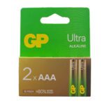 باتری نیم قلمی AAA اولترا آلکالاین جی پی 2 تایی مدل GP Ultra Alkaline