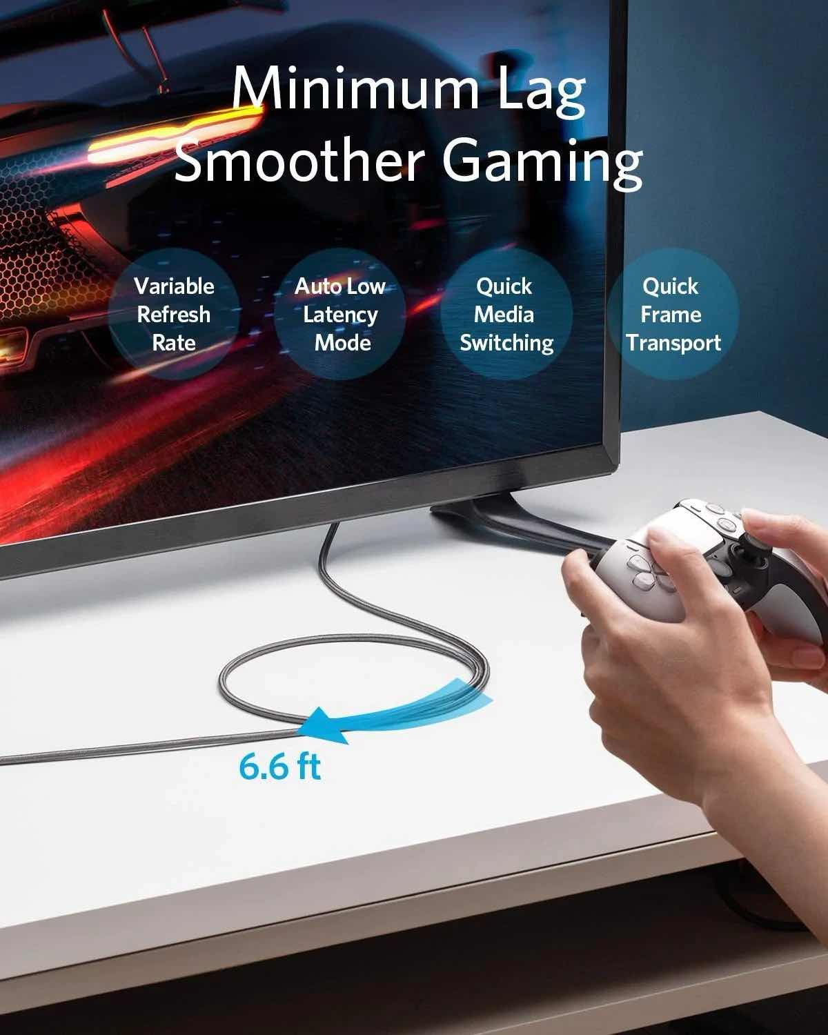 کابل HDMI انکر کیفیت 8K ورژن 2.1 با طول 2 متر مدل Anker A8743 (تصویر چهارم)