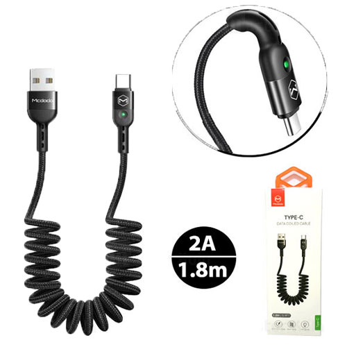 کابل شارژ USB به تایپ سی فنری 1.8 متر مک دودو مدل Mcdodo 6420 (تصویر دوم)