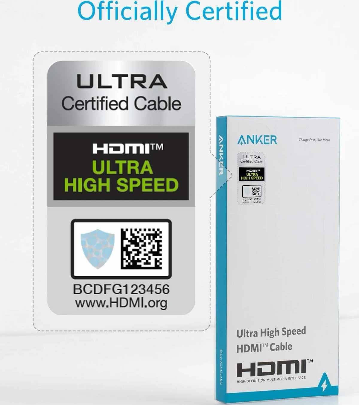 کابل HDMI انکر کیفیت 8K ورژن 2.1 با طول 2 متر مدل Anker A8743 (تصویر دوم)