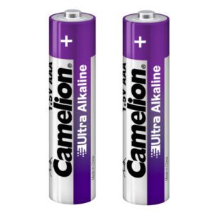 باتری اولترا آلکالاین نیم قلمی AAA دوتایی کملیون مدل Camelion Ultra Alkaline AAA