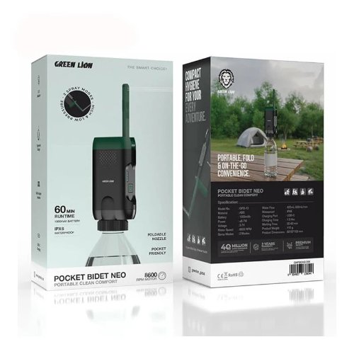 بیده مسافرتی گرین لاین پاکت نئو مدل Green Lion Pocket Bidet Neo (تصویر دوم)