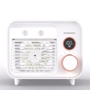 پنکه شارژی رومیزی پرودو دارای مه پاش مدل Porodo Mini Mist Fan PDF853WH