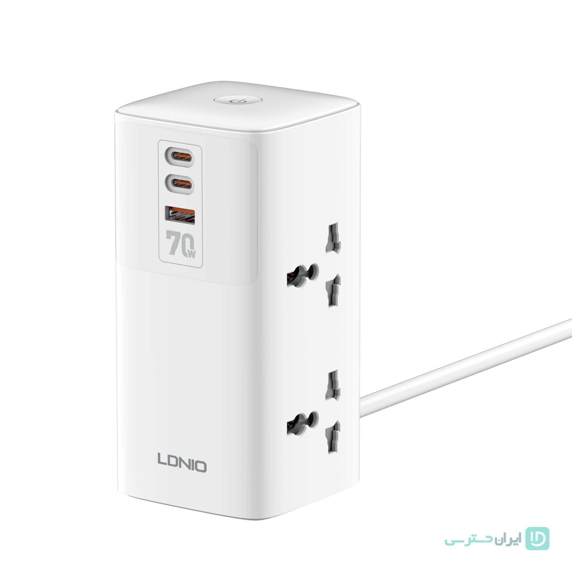 چند راهی برق و شارژر الدینیو 70 واتی تکنولوژی GaN مدل Ldnio SC4383 (تصویر دوم)