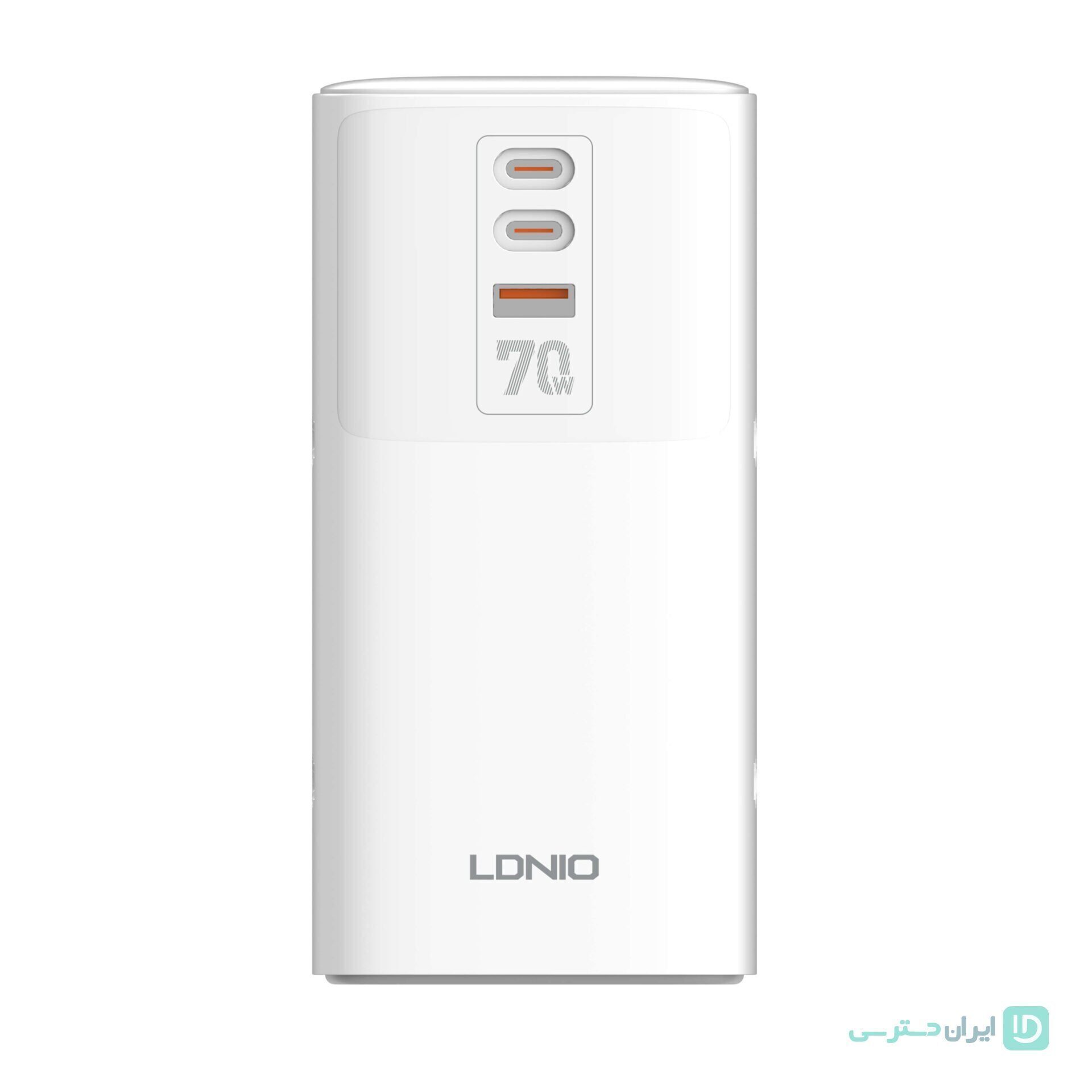 چند راهی برق و شارژر الدینیو 70 واتی تکنولوژی GaN مدل Ldnio SC4383 (تصویر چهارم)