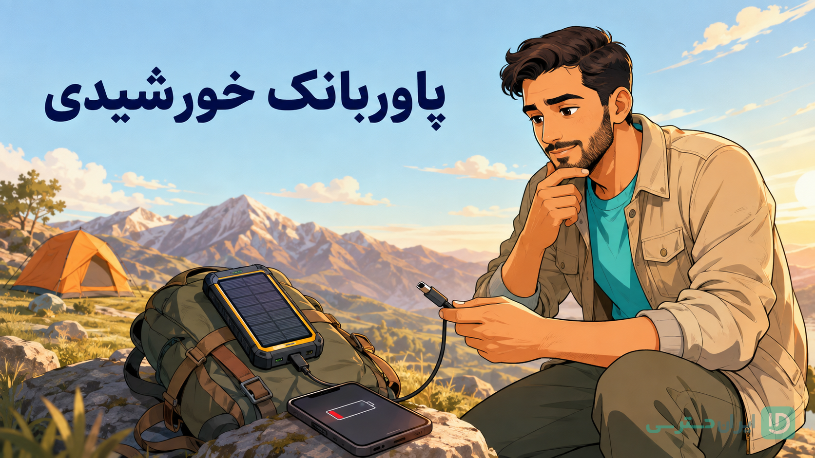 پاوربانک خورشیدی در سفر و کمپینگ